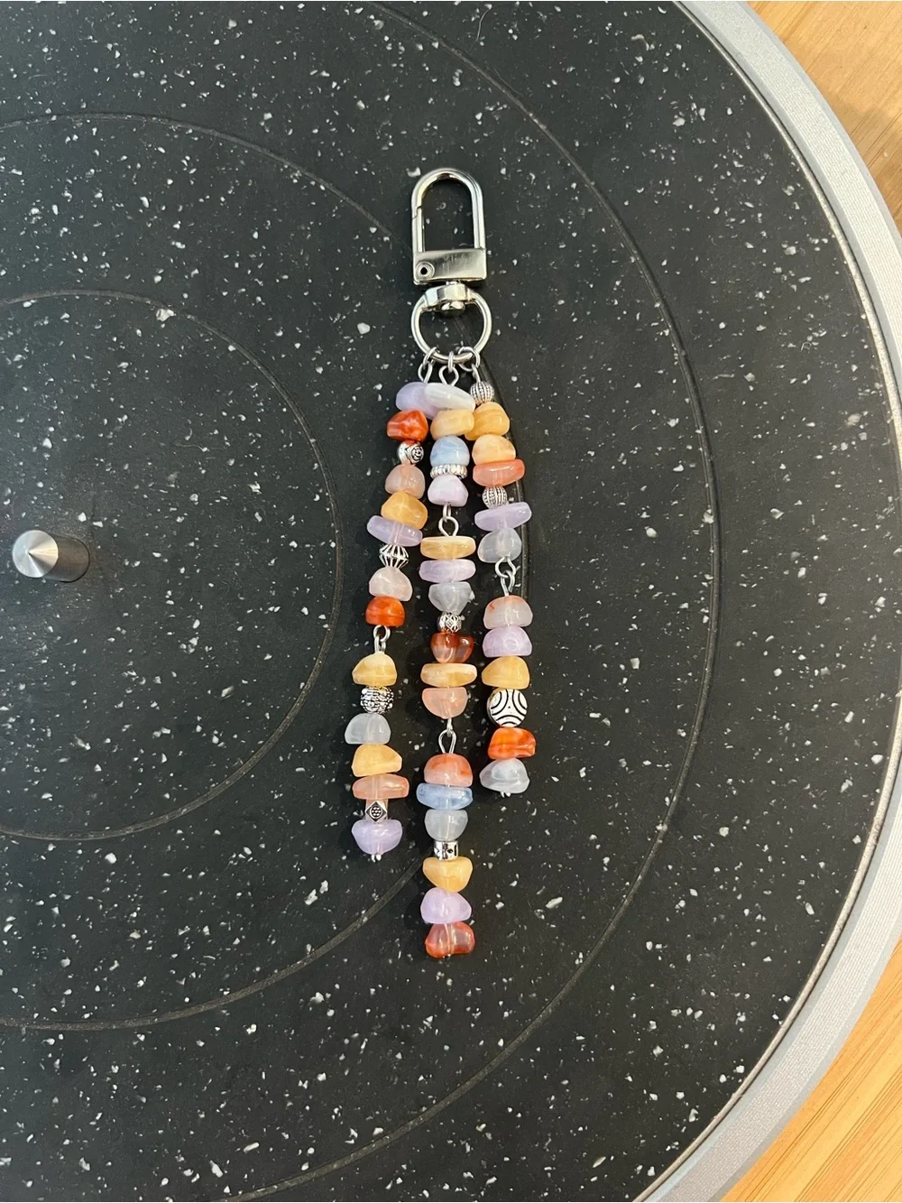 Beaded Multi-Color Keychain Charm